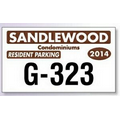 White Vinyl Parking Permit (4 3/4"x2 3/4")